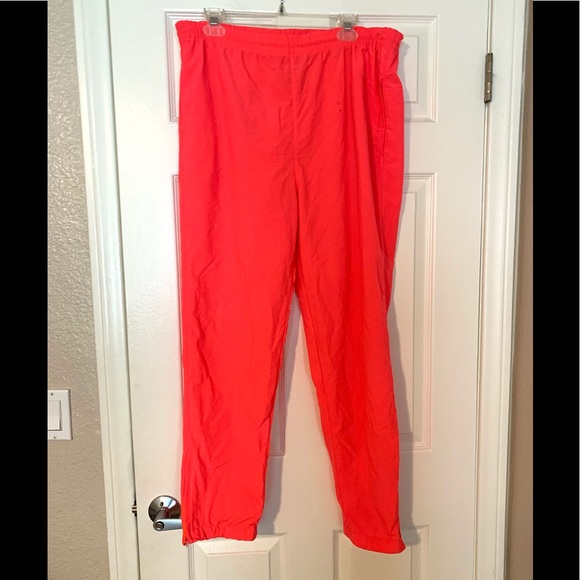 🍁Vintage Y2K 80th Neon Hot Pink Track Pants Joggers - Picture 2 of 15